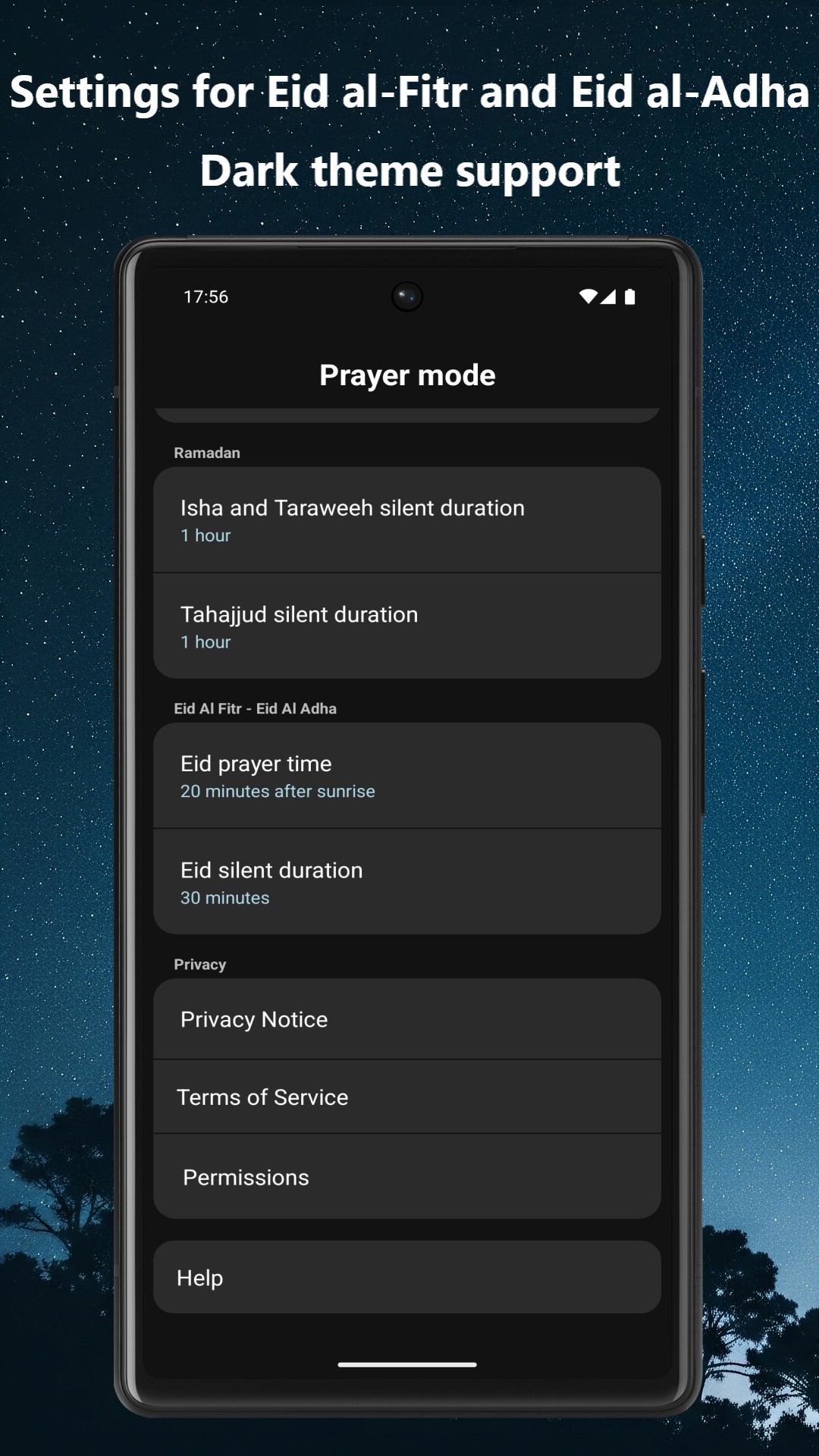 Prayer mode Dark Theme